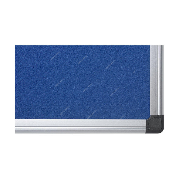 Bi-Office Notice Board With Aluminium Frame, FA2743170, Maya, Felt, 1200MM Width x 1800MM Length, Blue