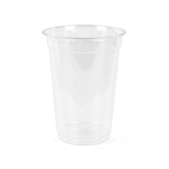 Khaleej Pack Disposable Cup With Dome Lid, PET, 14 Oz, 92MM Dia, Clear, 50 Pcs/Pack