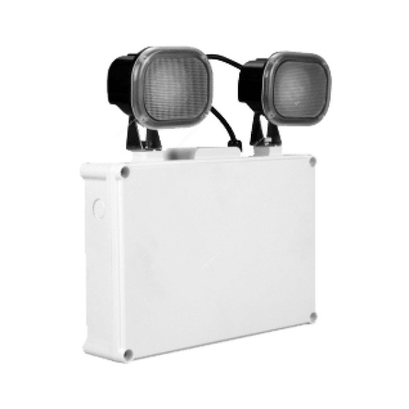 Denko Twin-Flood Weatherproof Emergency Light, EmDL-205NM-WP, LED, 2 x 5W, White