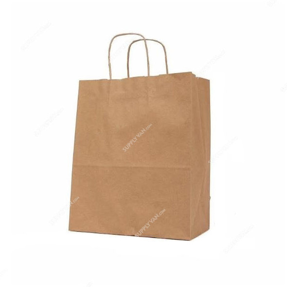 The Paperpack Paper Bag With Twisted Handle, 23CM Length x 12CM Width x 28CM Height, Brown, 250 Pcs/Pack