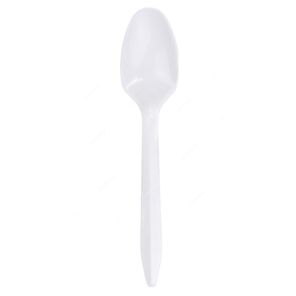 Disposable Spoon, Plastic, White, 50 Pcs/Pack