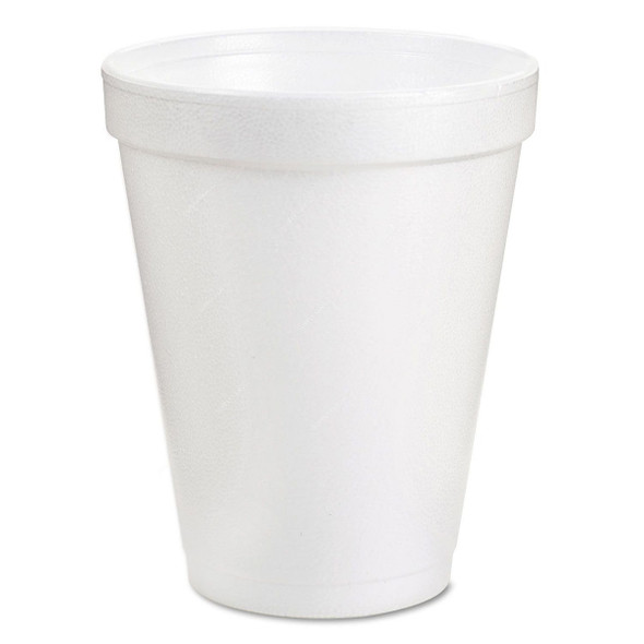 Disposable Cup, Foam, 6 Oz, White, 1000 Pcs/Pack