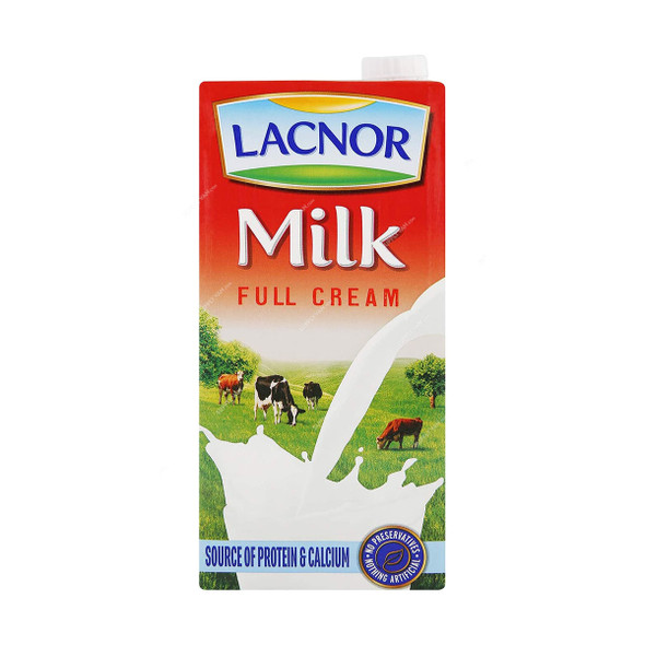 Lacnor Full Cream Milk, 1 Ltr, 4 Pcs/Pack