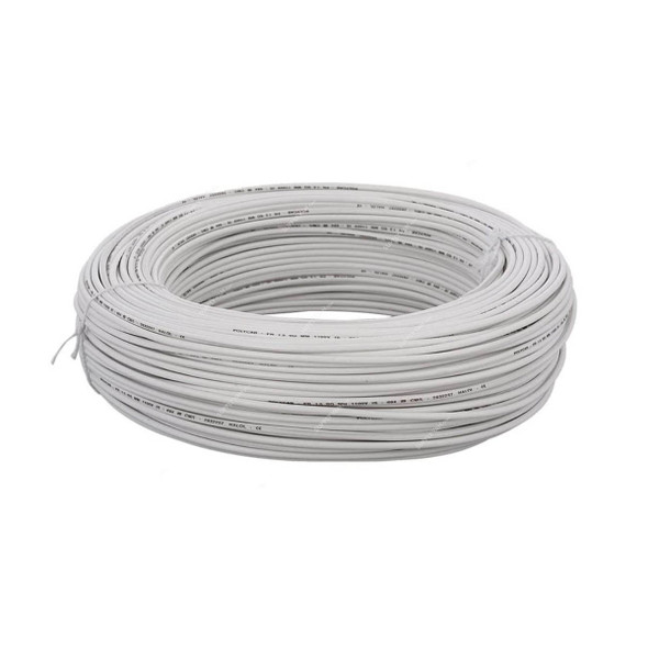 RR Kabel Single Core Flexible Cable, 10 SQ.MM x 100 Yards Cable Length, White