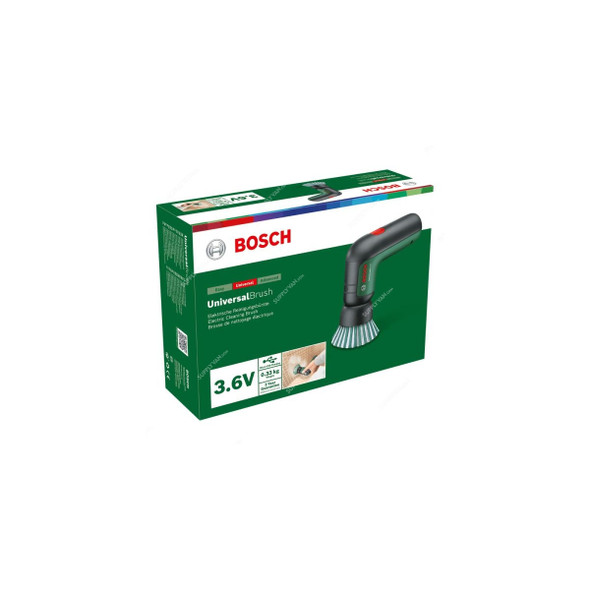 Bosch Cordless Cleaning Brush Kit, 06033E0000, UniversalBrush, 3.6V, 8 Pcs/Kit