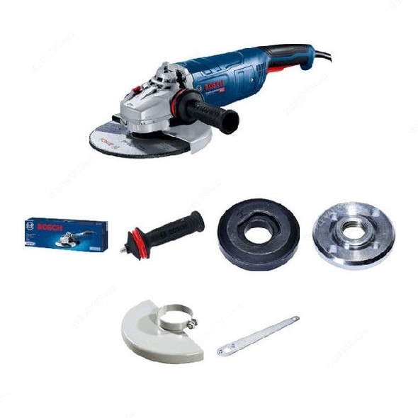 Bosch Professional Angle Grinder Kit, GWS-24-230, 2400W, M14, 230MM Disc Dia, 7 Pcs/Kit