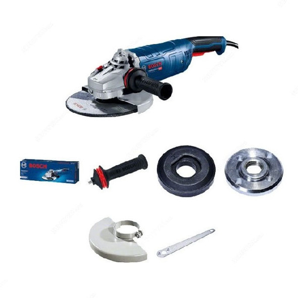 Bosch Professional Angle Grinder Kit, GWS-24-180, 2400W, M14, 180MM Disc Dia, 7 Pcs/Kit