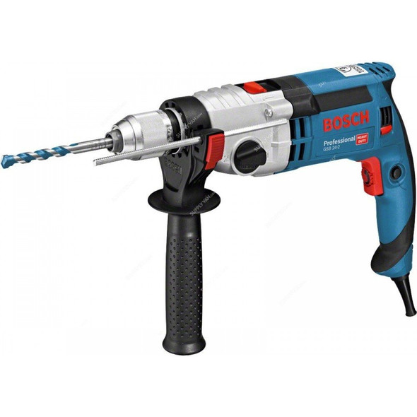 Bosch Professional Keyless Impact Drill Kit, GSB-24-2, 1100W, 13MM Chuck Capacity, 5 Pcs/Kit