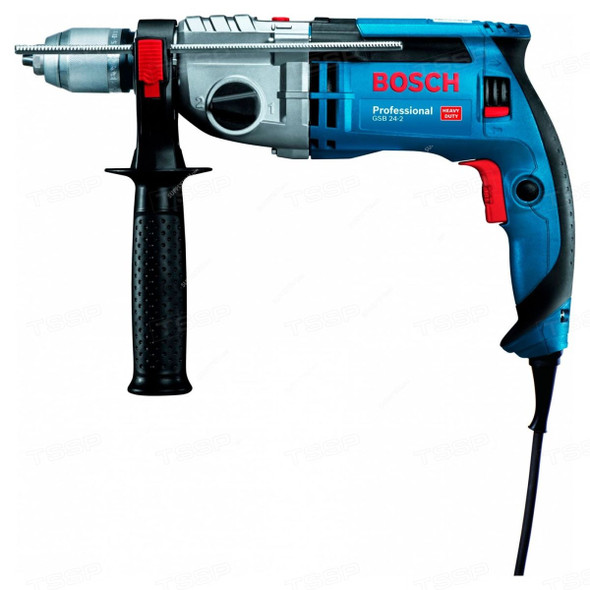 Bosch Professional Keyless Impact Drill Kit, GSB-24-2, 1100W, 13MM Chuck Capacity, 5 Pcs/Kit