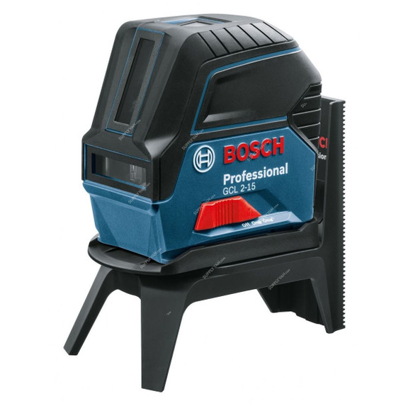 Bosch Professional Combi Laser Kit, GCL-2-15, 1.5V, 15 Mtrs Working Range, Red Laser, 7 Pcs/Kit