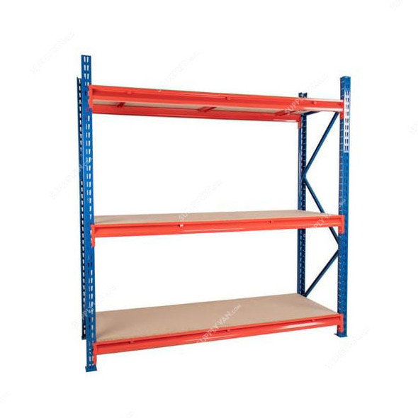 Ast Medium Duty Racking, MD200602003, HR Steel, 3 Shelves, 300 Kg Per Shelf Capacity