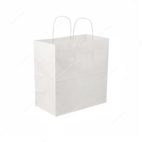 The Paperpack Paper Bag With Twisted Handle, 29CM Length x 15CM Width x 29CM Height, White, 50 Pcs/Pack