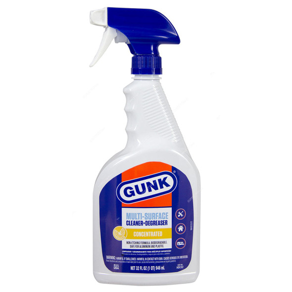 Gunk Concentrated Multi-Surface Cleaner and Degreaser, HDC32, 32 Oz
