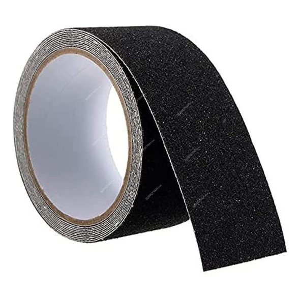 Newprous Anti-Slip Tape, PVC, 2 Inch Width x 16.5 Feet Length, Black