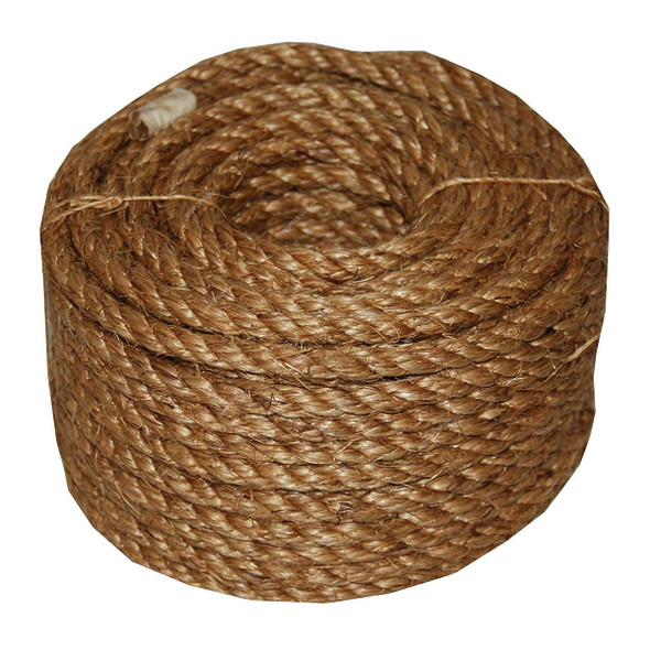 T.W. Evans Cordage 5-Star Twisted Rope, 26-011, Manila, 1/4 Inch Dia x 100 Feet Length, Brown