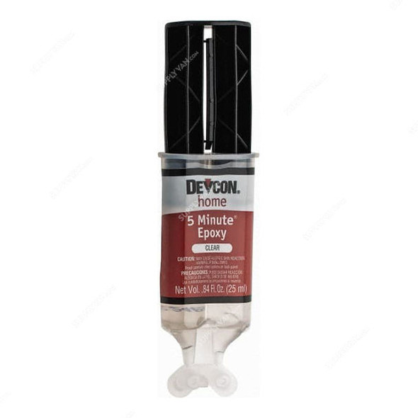 Devcon 5 Minute Epoxy Syringe, 20845, 25ML, Clear, 6 Pcs/Pack