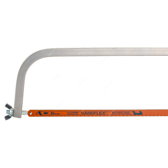 Bahco Compact Hand Hacksaw Frame, 306, 24TPI, 300MM Blade Length
