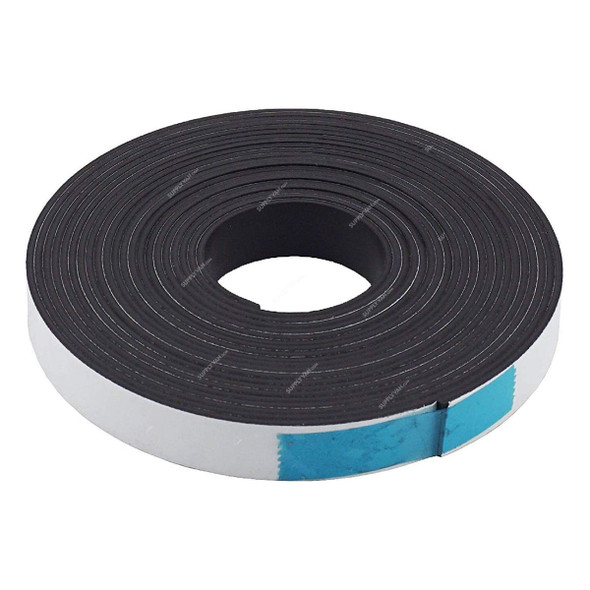 Magnets Magnetic Adhesive Tape, 7012, 0.5 Inch Width x 10 Feet Length, Black