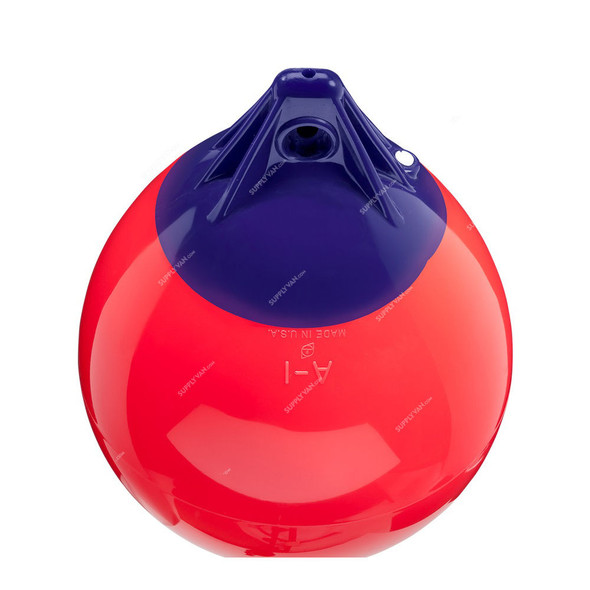 Polyform Buoy, A-1, A Series, Vinyl, 11 Inch Dia x 15 Inch Length, Red