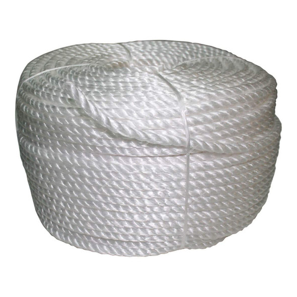 Amarine 3 Strand Twisted Floating Rope, Polypropylene, 10MM Dia x 200 Mtrs Length, White