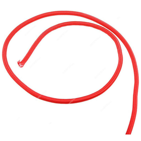 Elastic Bungee Cord, Latex, 4MM Dia x 5 Mtrs Length, Red