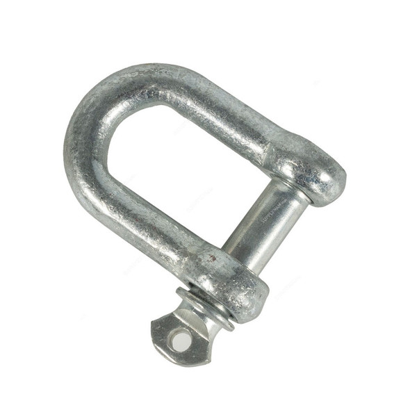 Amarine D Shackle, Galvanised, 12MM Dia ,Silver