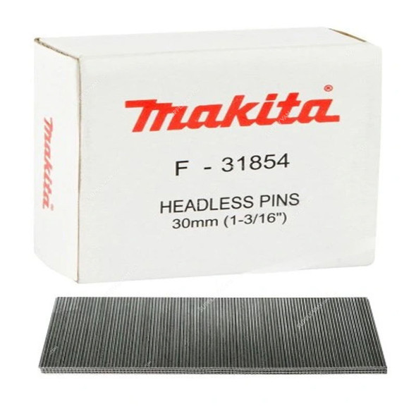 Makita Pin Nail, F-31854, Galvanised Steel, 23 Ga, 0.6MM Thk x 35MM Length, 10000 Pcs/Pack
