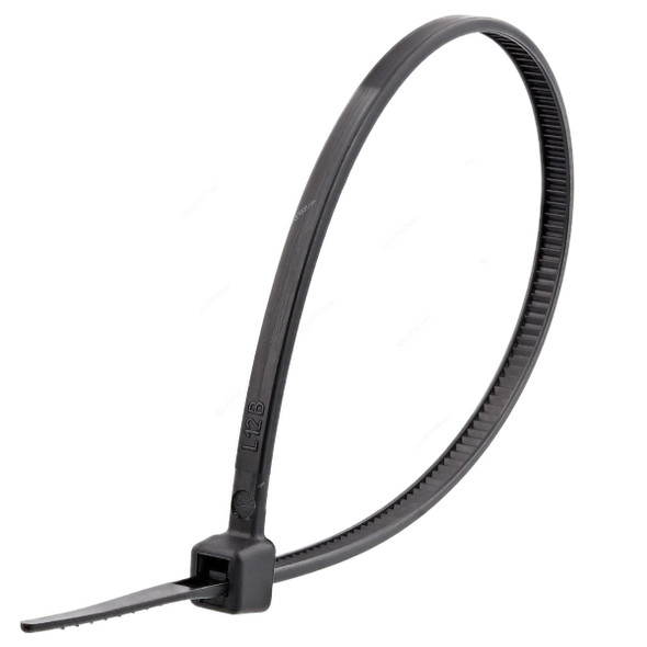 Nylon Cable Tie, 4.8MM Width x 250MM Length, Black, 100 Pcs/Pack