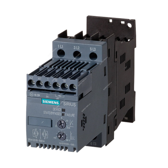 Siemens S00 Soft Starter, Sirius, 3.6A, Screw Terminal, 24VDC, 200-480VAC