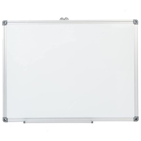 Deli Single Sided Magnetic Whiteboard, Aluminium, 90CM Width x 120CM Length