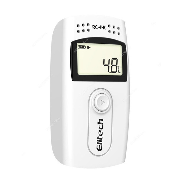 Elitech USB Temperature and Humidity Data Logger, RC-4HC, LCD, 16000 Readings, -30 to 60 Deg.C