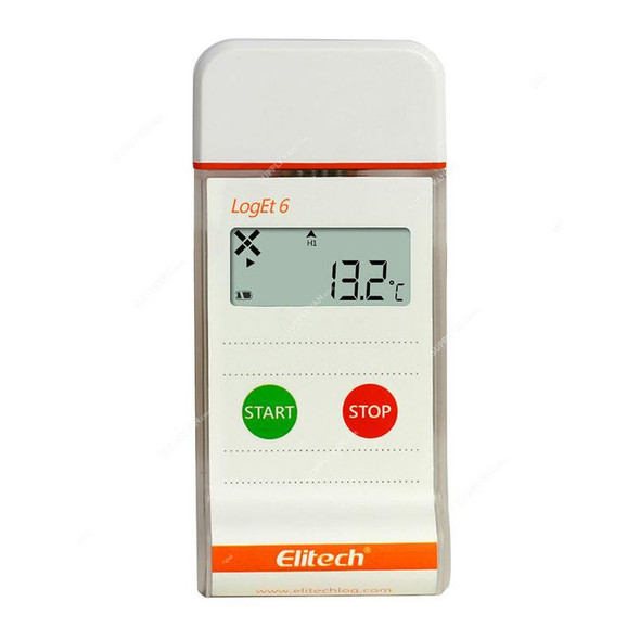 Elitech Disposable Single Use Temperature Data Logger, LogEt-6, LCD, 16000 Readings, -30 to 70 Deg.C