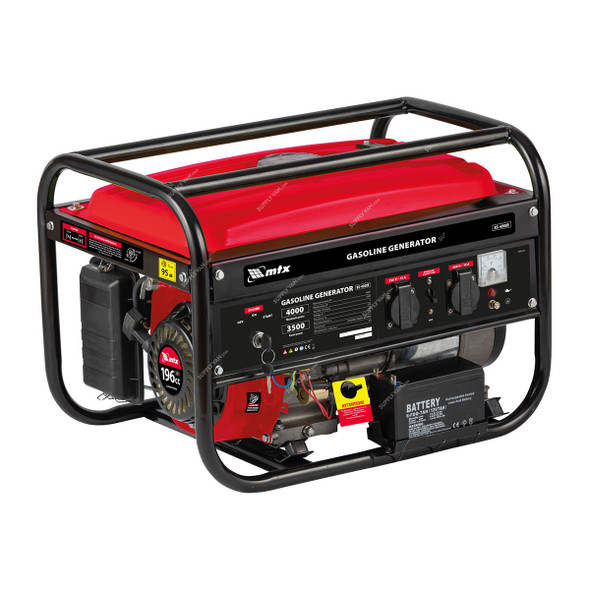 MTX Gasoline Generator, BS-4000E, Single Phase, 4000W, Electric Starter, 15 Ltrs Fuel Tank Capacity