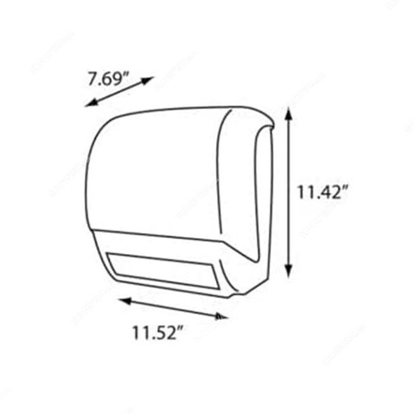 Alwin Auto Cut Towel Dispenser, TD023502, Polycarbonate, Black