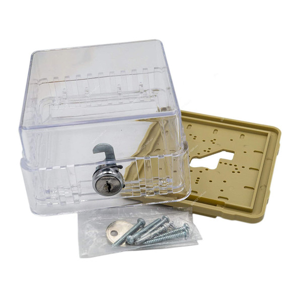 Thermostat Guard With Solid Base, BTG-EK, Plastic, Clear Thermostat Guard With Solid Base, BTG-EK, Plastic, Clear