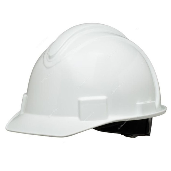 Honeywell Non-Vented Short Brim Hard Hat With 4-Point Ratchet Suspension, NSB10001E, HDPE, White