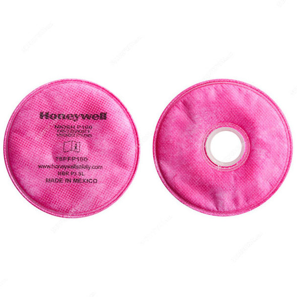 Honeywell Low-Profile P100 Particulate Filter, 75FFP100, North Series, Pink, 2 Pcs/Pack