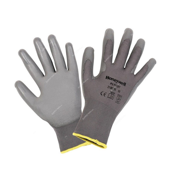 Honeywell PU Coated Safety Gloves, 2100250-10, First Grey, Size10, Grey