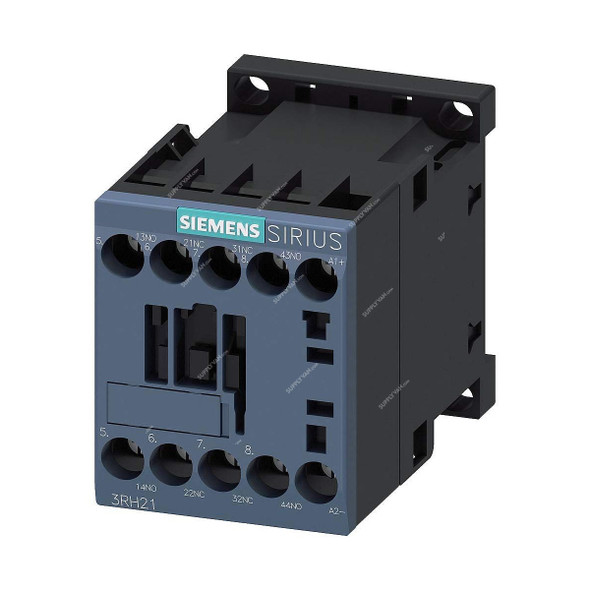 Siemens Contactor Relay, 3RH21221BB40, Sirius, 4P, S00, 24VDC, 2NO + 2NC, 10A