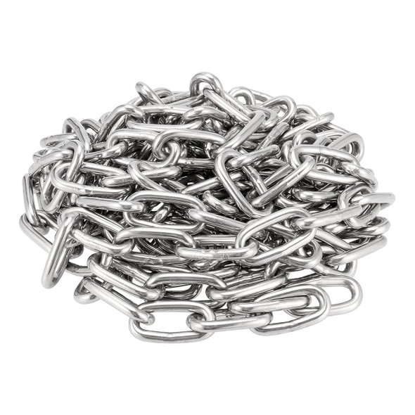 Mild Steel Chain, 5MM Thk x 23 Mtrs Length, Silver