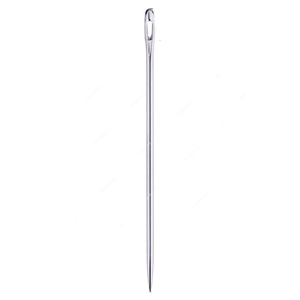 Sewing Needle With Large Eye, Stainless Steel, 13CM Length, Silver, 5 Pcs/Pack