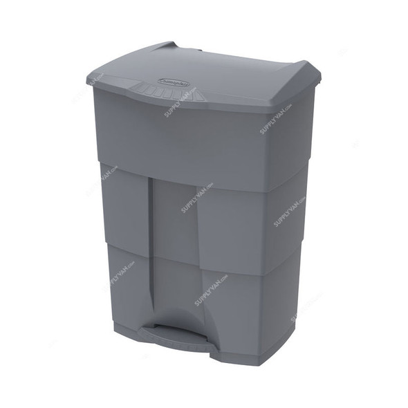 Cosmoplast Step-On Waste Bin With Pedal, IFHHXX329CG, Plastic, 70 Ltrs, Dark Grey