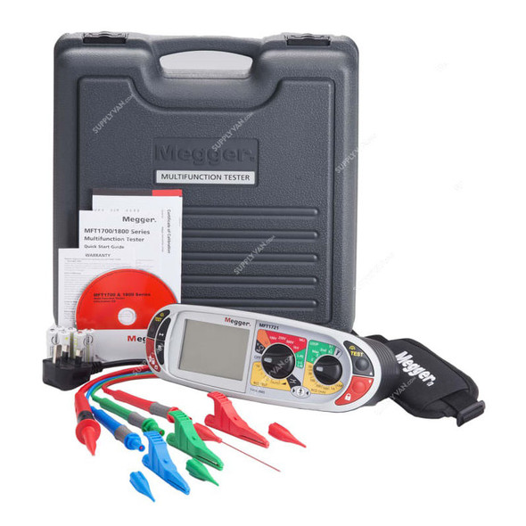 Megger Multifunction Installation Tester, MFT1721, LCD, 100V, 250V, 500V, 1000V