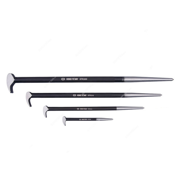 Kingtony Rolling Head Pry Bar Set, 9TK034, 4 Pcs/Set