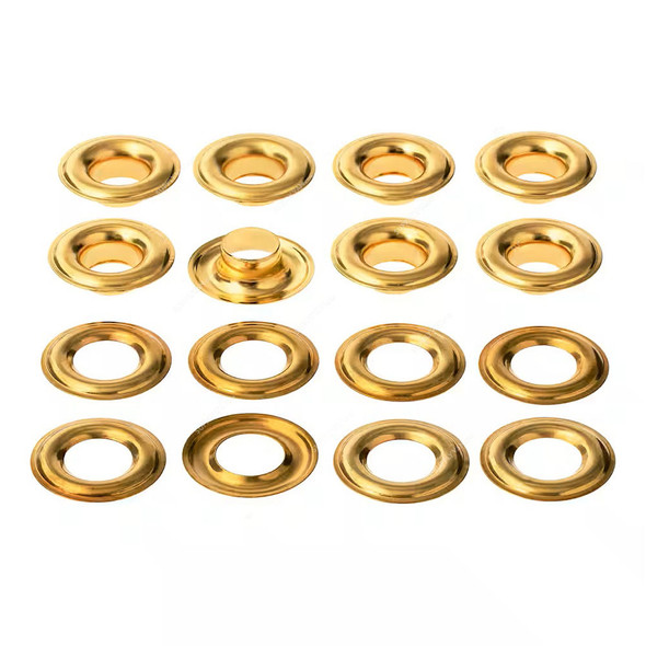 Eyelet Ring, Metal,  8MM Hole Dia x 14MM Outer Dia, Gold, 100 Pcs/Pack