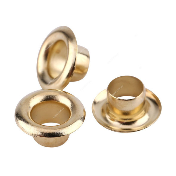 Eyelet Ring, Metal, 10MM Hole Dia x 18MM Outer Dia, Gold, 100 Pcs/Pack