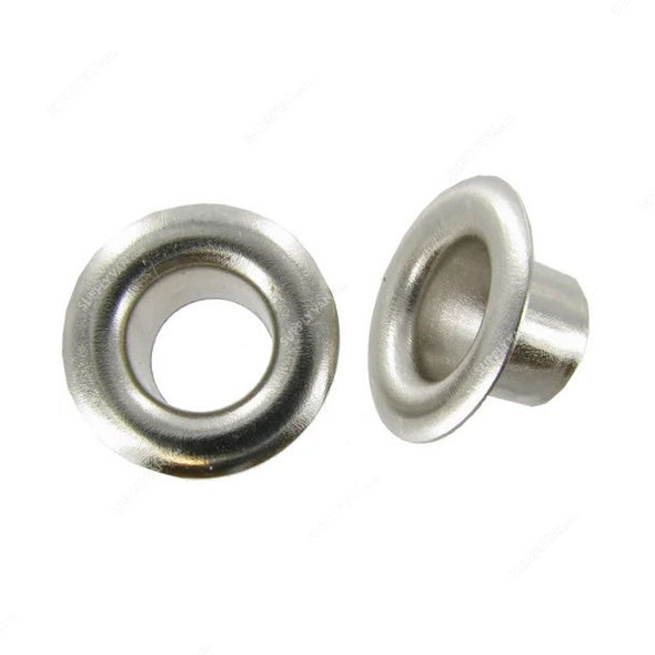 Eyelet Ring, Metal, 10MM Hole Dia x 18MM Outer Dia, Silver, 100 Pcs/Pack