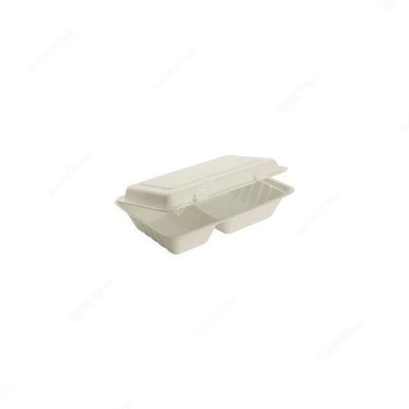 Falcon Bio Degradable Lunch Box, L, 232MM Length x 236MM Width, 200 Pcs/Carton  -    