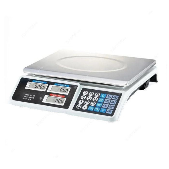 Heavy Duty Digital Price Computing Scale, 200GM-40 Kg Weight Capacity, 2GM Readability  -    