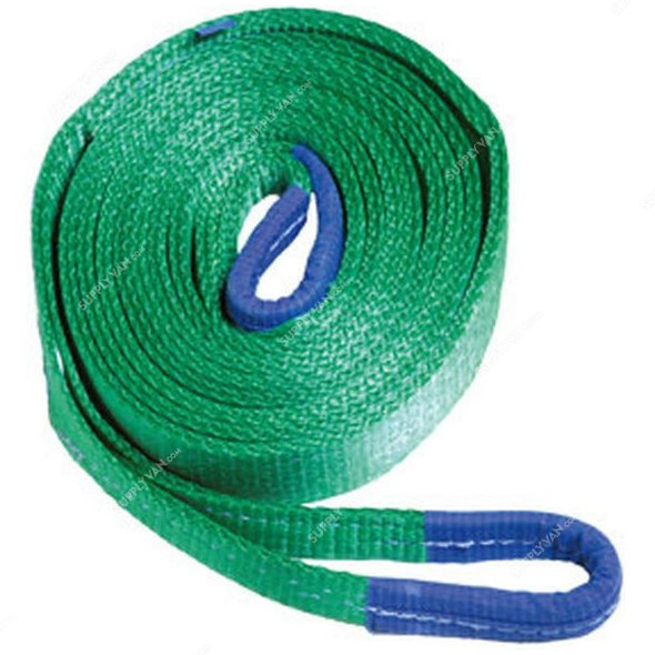All Pack Flat Webbing Sling, Polyester, 2 Ply, 6 Mtrs Length, 2 Ton Loading Capacity, Green